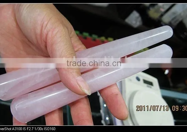 Wholesale Natural Clear/rose Crystal Wand Messager photo-3