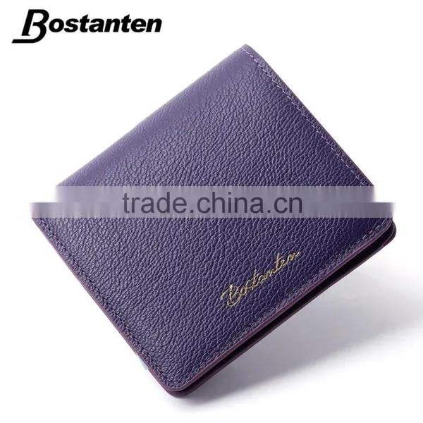 Cowhide Leather Famous Brand Women Wallet and Hand Purse Good Quality
