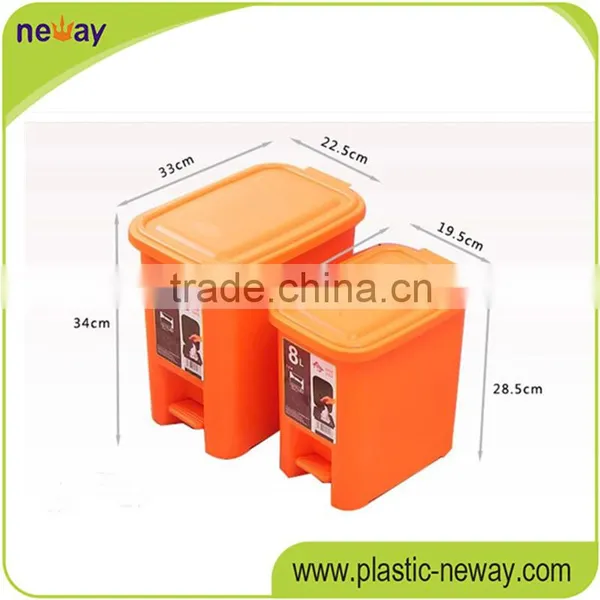 Colorful Eco-Friendly Foot Pedal Unique Standing PP 8L/13L Recycling Trash Can photo-3