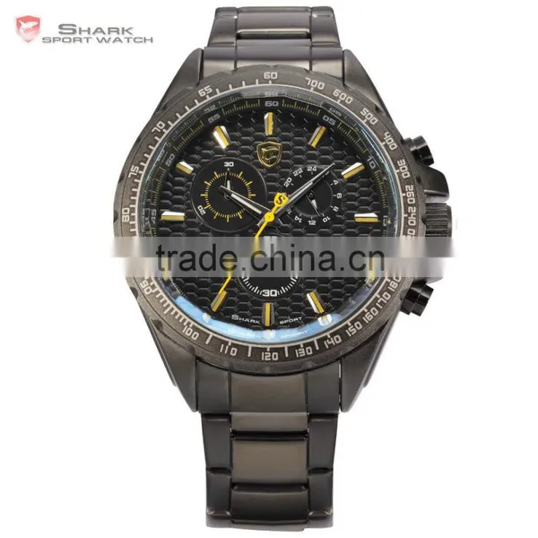 Shark Sport Stainless Steel Back Chronograph Date Day Quartz Wristwatch