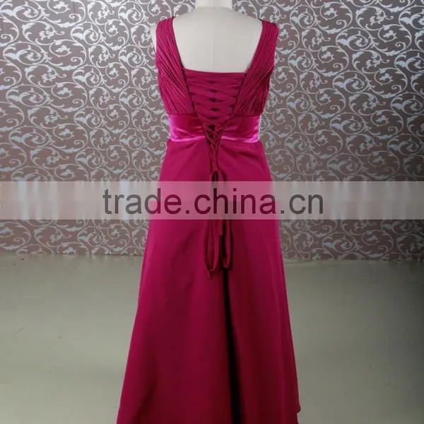 RSE690 Off The Shoulder Lace Up Back Plus Size Burgundy Mature Red Mother Of The Bride Dresses photo-4