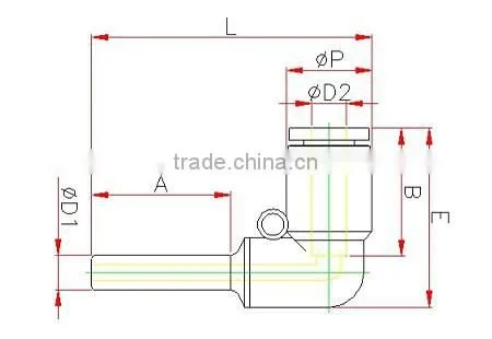 Plastic Tube Fitting, Plug in Elbow , Push in Tube FittingPLJ photo-2
