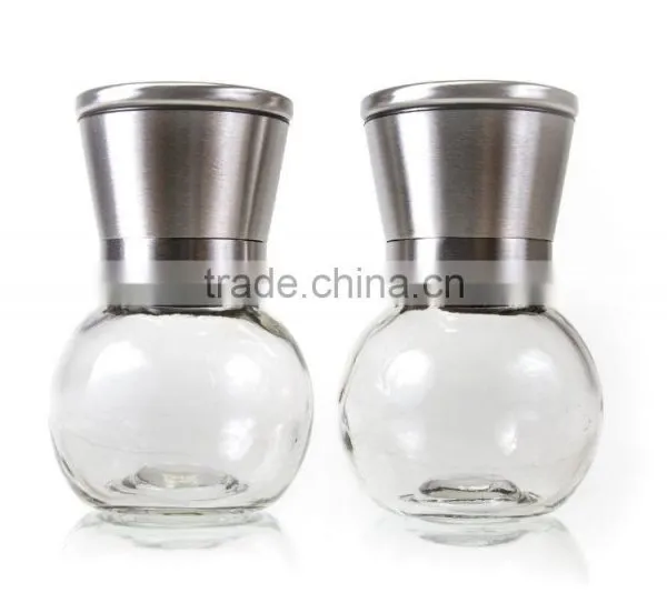 Stainless Steel Salt And Pepper Grinder Set Manual Mill Shakers With Adjustable Ceramic Grinder photo-6