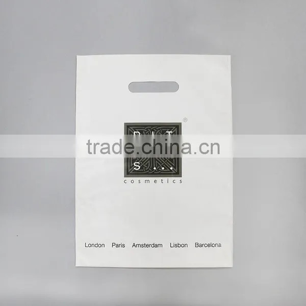 Clear Plastic Shopping Bags Logo Printing Die Cut Bag With Handle,die Cut Handle Plastic Bag photo-4