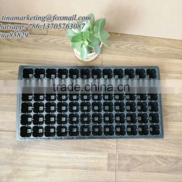 China Manufactory Black Plastic Vegetable Nursery Seed Starting Tray With 72 Cell Rooting Plugs Ready to Plant Seed Tray photo-5