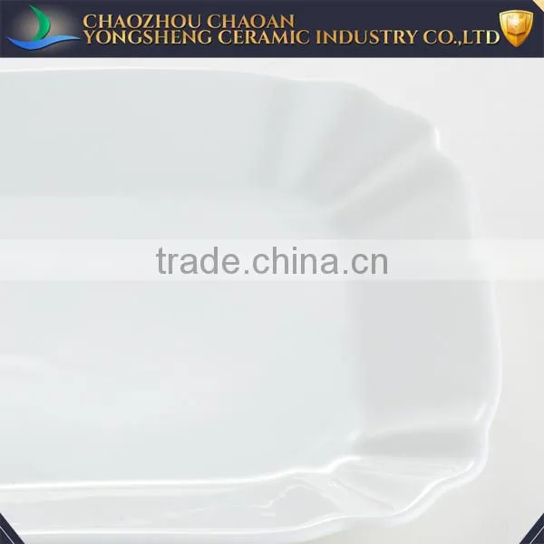 Factory Wholesale Hotel Used Embossed Square Porcelain Dinner Plates photo-2