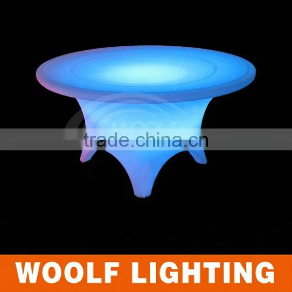 Modern Round Restaurant Illuminated LED Dinner Table photo-5