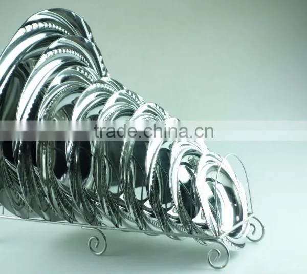 Best Selling Products Multi Size Stainless Steel Plates Dishes, Round Plate Design photo-6