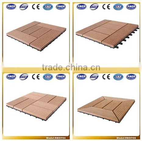 Waterproof Wpc DIY Floor Tiles, Non-slip Interlocking Floor Tiles, Wpc Interlocking Plastic Base Deck photo-4