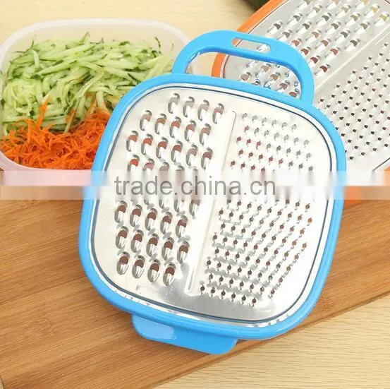 2017 New Products Plastic Box Grater Rotary Cheese Grater Manual Vegetable Shredder Potato Grater Spiral Slicer photo-2