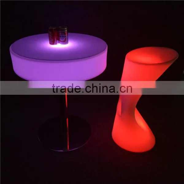 Factory Sale LED Illuminated Round Bar Table With Multi Sizes photo-5