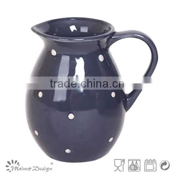 2016 Delicate Crockery Stoneware Houseware Dots Pattern Pitcher photo-4