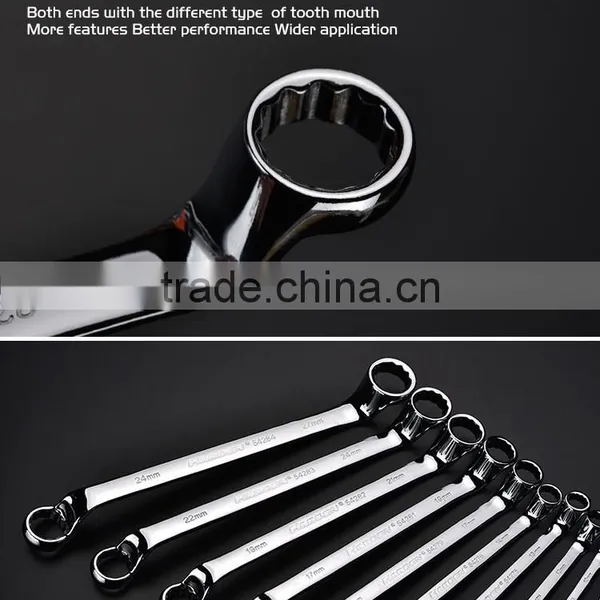 Chrome Vanadium 11 Pcs Double Ring Offset Spanner Tools Harden Brand photo-2