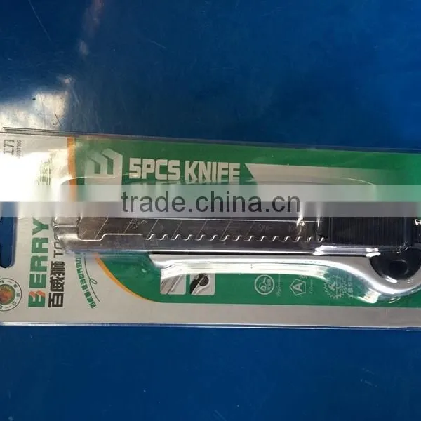 BERRYLION A-alloy 18mm SK5 5pcs Blade ABS Cutter Utility Knife With High Quality photo-5