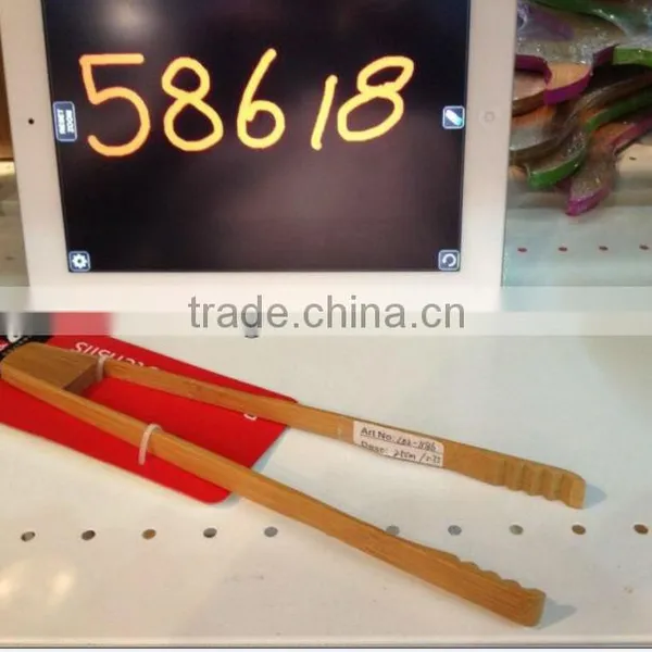 25.5*1.2cm Bespoke Bamboo Bread Tong With Teeth