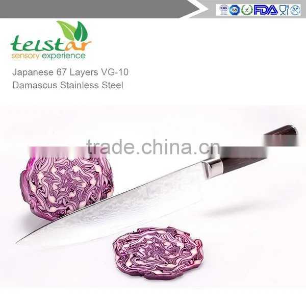 VG10 8 Inch Chef Knife High Carbon Damascus Kitchen Knives photo-4