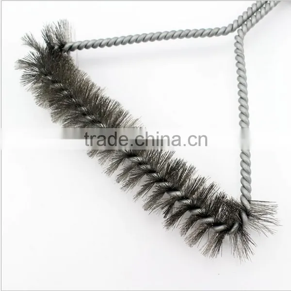 Wholesale Factory 12'' Bbq Cleaning Brush Brass Wire BBQ Grill Cleaning Brush BBQ Grill Brush photo-2