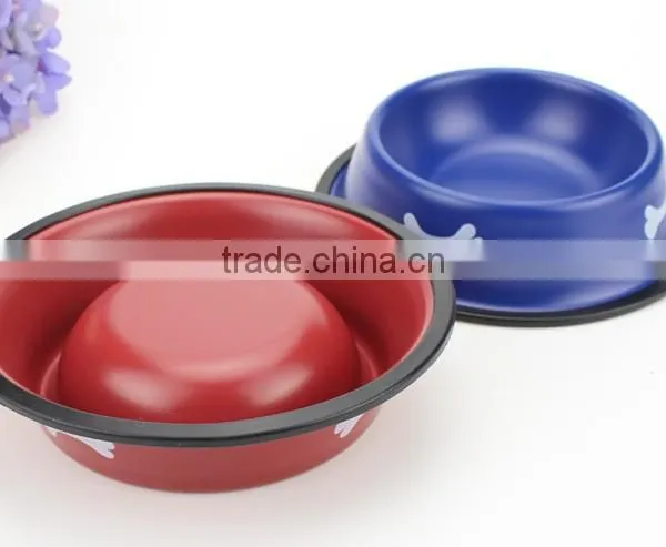 Custom Rubber Ring Dog Bowl/stainless Steel Pet Food Bowl Wholesale photo-5
