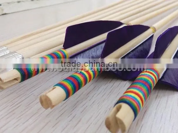 7.5mm~9mm Hunting Use Rainbow Type Cedar Purple Fletched Arrows For Archers photo-3