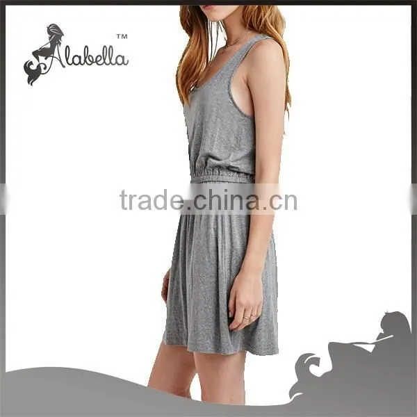 Racer Back Modern Mini Sleeveless Dress 2015 for Fitness Wear Women photo-3