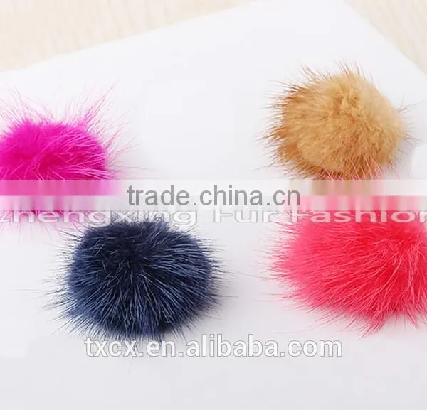 CX-A-07 Mink Fur Adornment Real Mink Fur Pom Pom photo-3