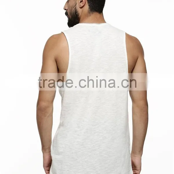 Factory Direct Plain White Mens Tank Top Shirt for Sale photo-2