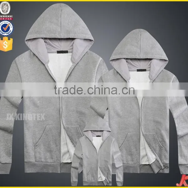 Plain OEM Service Men's Zipper-up Hoodies With Your Own Logo Wholesale KHI-004 photo-3