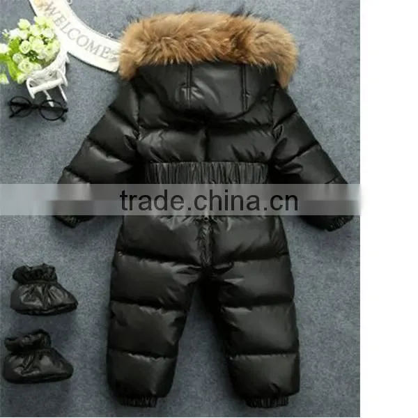 2016 Hot Saling Siamese Trousers Hoody Belt Kid Down Jacket photo-2