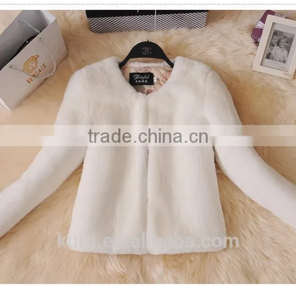 Winter Woman Fur Coat Girl Rabbit Fur Solid Brand Specials Short Jacket Rabbit Fur Coat photo-6