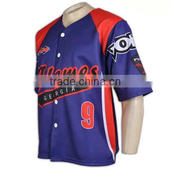 University College Sublimation Printing Custom Baseball Shirt photo-2