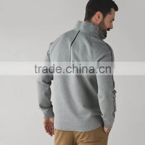 Wholesale Custom Long Sleeve Sweatshirt Blank Quarter Zip Sweatshirt for Men photo-3