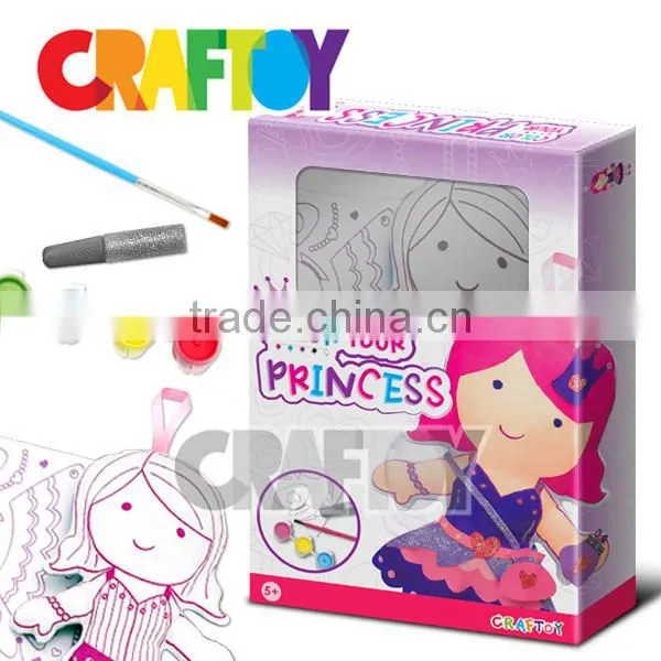 Color Your Princess Doodle Painting Water Color Set Coloring Kit Diy Toys photo-2