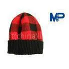 Babies Acrylic Lattices Knitted Jacquard Beanie Hats Cap With Stripe Brim