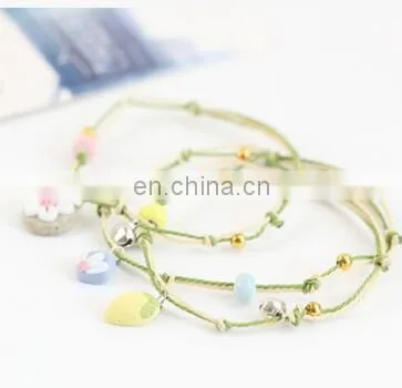 Simple Cartoon Bracelet Female Ceramic Small Adorn Article Bell Bracelets Lovely Couples Jewelry Birthday Gift photo-2
