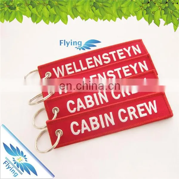 Customized Big Embroidery Decorated Giveaway Key Chains, Bulk Cheap Cloth Polyester Keychains With Logo for Sale photo-2