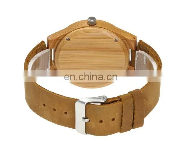 Latest Genuine Leather Watch Bamboo Watch Wooden Watch photo-2