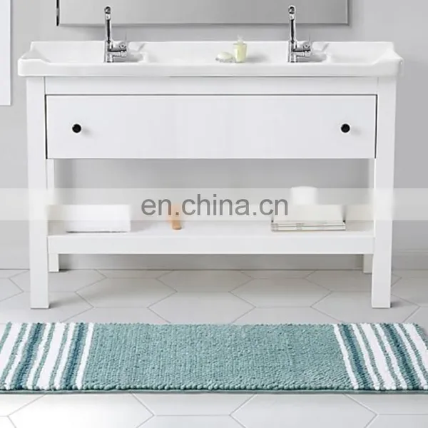 High Quality Waterproof Anti Slippery Hotel Shower Rug Anti Slip Foot Chenille Bath Mat photo-5