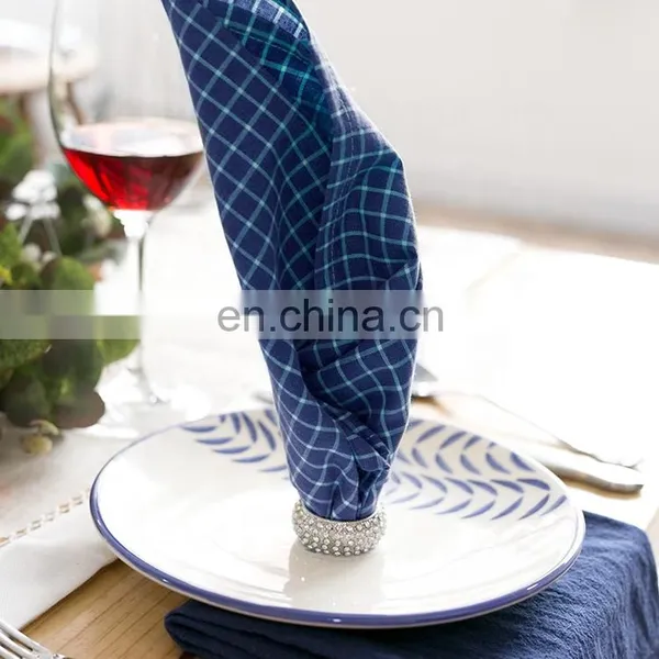 Cheap Bulk Napkin Ring Holders Sliver and Gold Diamond Napkin Rings for Weddings photo-2
