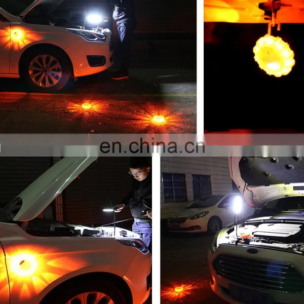 Portable Magnetic LED Road Flares Flashing Roadside Emergency Lights For Road Safety photo-7
