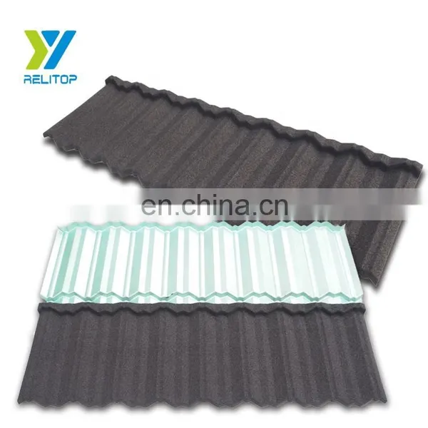Zinc Steel Roofing Sheets Weight Shingles Stone Coated Colored Roof Tile photo-3