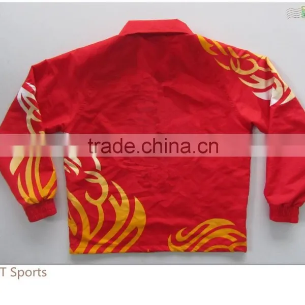 Sublimation Dri Fit Custom Digital Print Netball Jacket,red photo-2