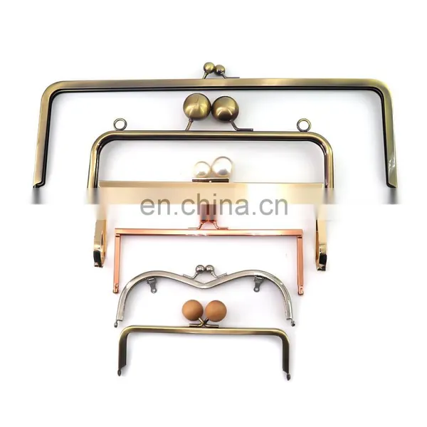 Wholesale Square Silver Brassy Golden Handbag Hardware Bag Part Clutch Frame For Wallet Bag photo-5