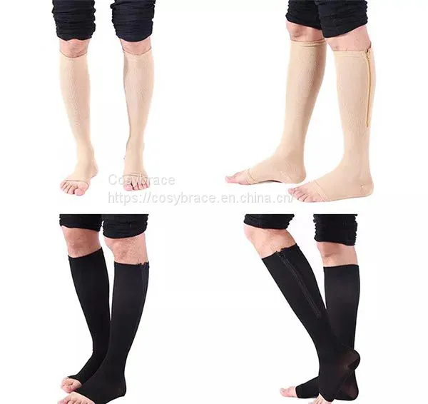 Varicose Socks Top Quality Medical Custom Logo 2xl Compression Socks Open Toe Compression Socks With Zippers photo-3