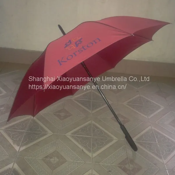 Advertising Umbrella Manufacturer With Straight Rod Automatic Umbrella, Curved Handle, Windproof Framework and High Cost Performance photo-5