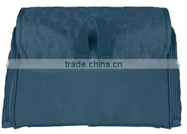 Popular Desisgn Unisex Cosmetic Toiletry Bag for Travel,blue Quilted Polyester Hanging Toiletry Cosmetic Bags photo-4