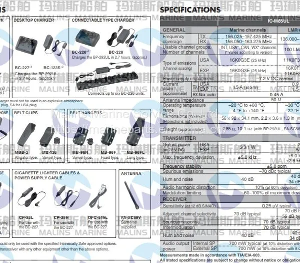 ICOM IC-M85UL IP67 MIL-STD-810G VHF photo-2