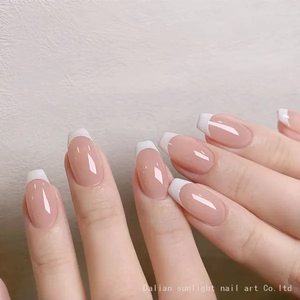 Whitening French Ballet Wearing Nails Cross-border Hit Box Nail Art Nail Tips Wholesale Press On Nails SUYLF
