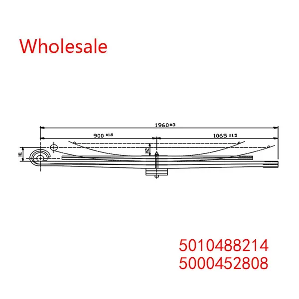 5010488214, 5000452808 Heavy Duty Vehicle Rear Axle Parabolic Spring Arm Wholesale For Renault photo-2