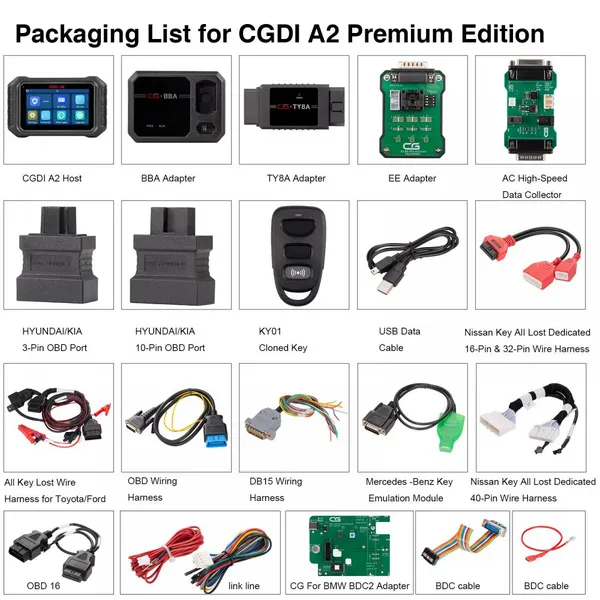 CGDI A2 Premium Edition IMMO Matching Frequency Detection WiFi Connectivity Support BMW G Series BDC2 Get Free BDC2 Adapter No Annual Fee photo-2