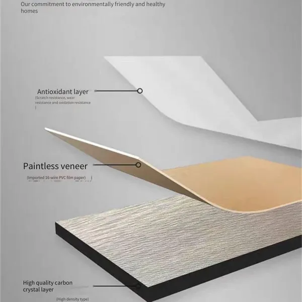 Bamboo Charcoal Wood Pet Metal High-gloss Board, Mosaic Metal Board, Solid Environmental-friendly Water Ripple Board photo-5